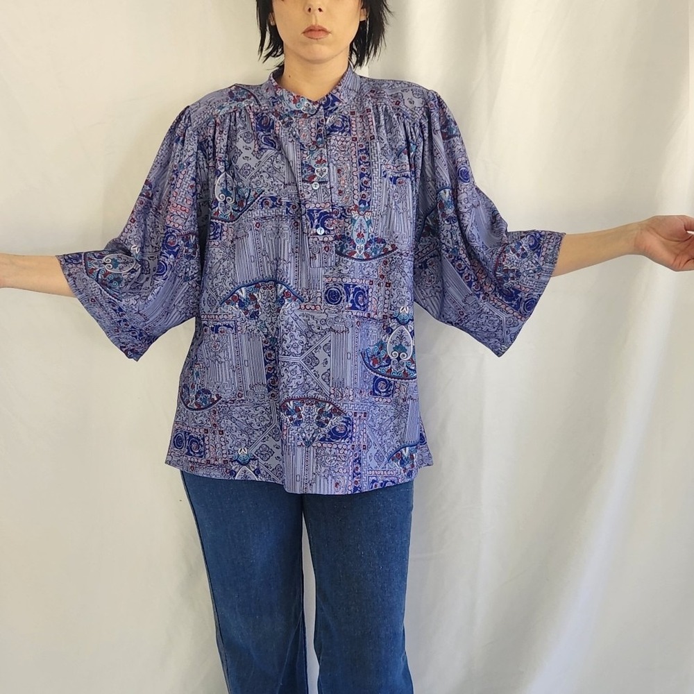 70s/80s‎ Blue Printed Top